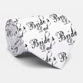 Naughy Grunge Script - Bride's Dad Black Stropdas (Opgerold)