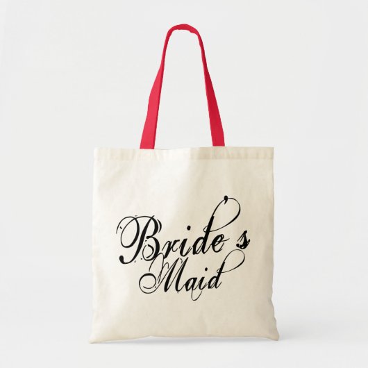 Naughy Grunge Script - Bride's Maid Black Tote Bag (Voorkant)