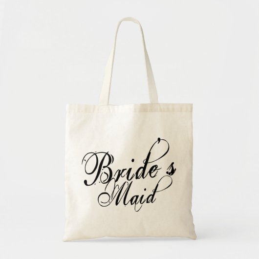 Naughy Grunge Script - Bride's Maid Black Tote Bag (Voorkant)