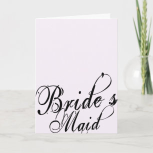 Naughy Grunge Script - Bruid's Maid Black Kaart