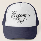 Naughy Grunge Script - Groom's Dad Black Trucker Pet (Voorkant)