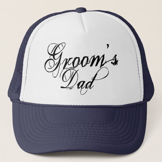 Naughy Grunge Script - Groom's Dad Black Trucker Pet (Voorkant)