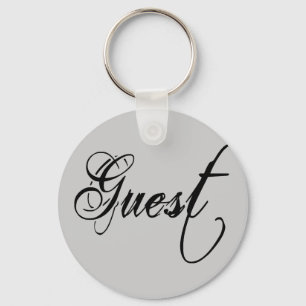 Naughy Grunge Script - Guest Black Sleutelhanger