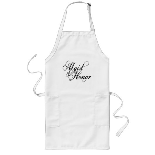Naughy Grunge Script - Maid of Honor Black Lang Schort (Voorkant)