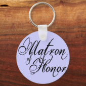 Naughy Grunge Script - Matron of Honor Black Sleutelhanger (Voorkant)