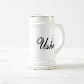 Naughy Grunge Script - Usher Black Bierpul (Voorkant rechts)