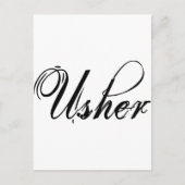 Naughy Grunge Script - Usher Black Briefkaart (Voorkant)