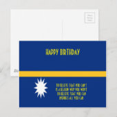 NAURA VERJAARDAGSKAARTEN BRIEFKAART (Voorkant / Achterkant)