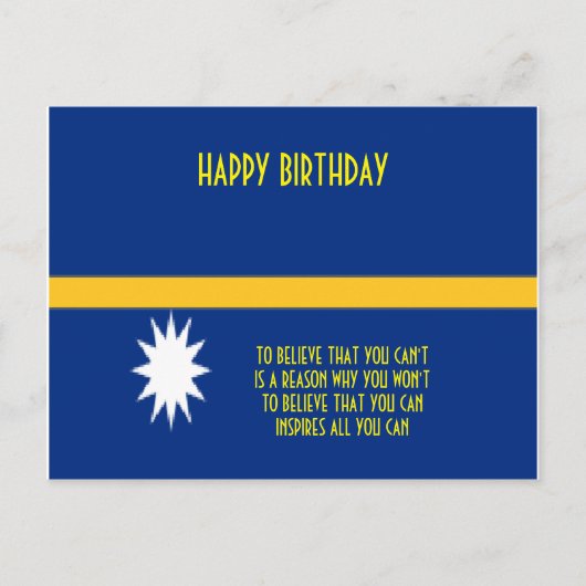 NAURA VERJAARDAGSKAARTEN BRIEFKAART (Voorkant)