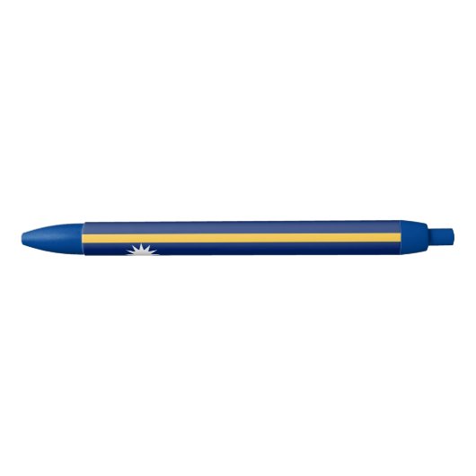 Nauru Flag Blauwe Inkt Pen (Voorkant)