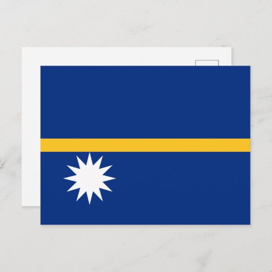 Nauru Flag Briefkaart (Voorkant / Achterkant)