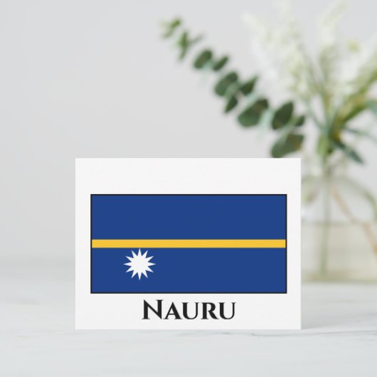 Nauru Flag Briefkaart (Staand voorkant)