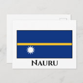 Nauru Flag Briefkaart (Voorkant / Achterkant)