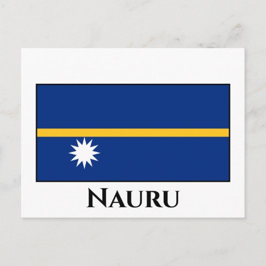 Nauru Flag Briefkaart (Voorkant)