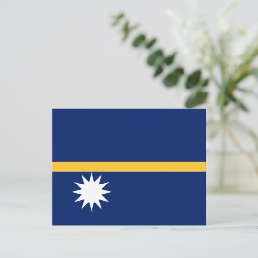 Nauru Flag Briefkaart (Staand voorkant)