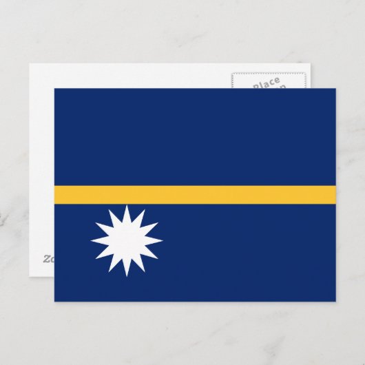 Nauru Flag Briefkaart (Voorkant / Achterkant)
