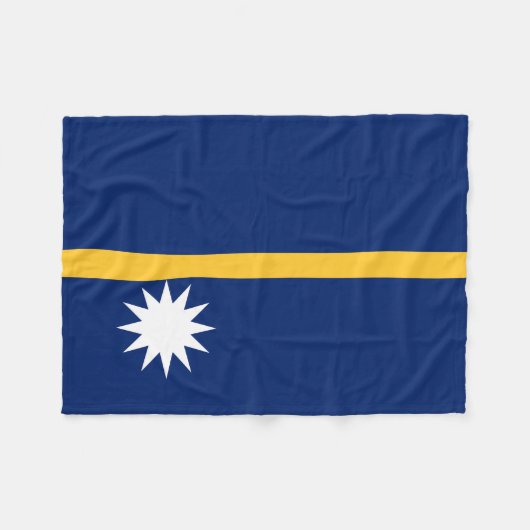 Nauru Flag Fleece Deken (Voorkant (Horizontaal))