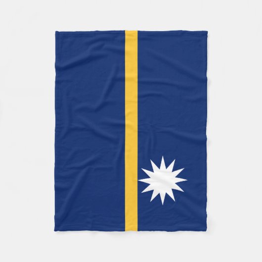 Nauru Flag Fleece Deken (Voorkant)