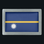 Nauru Flag Gesp<br><div class="desc">Patriottische vlag van Nauru.</div>