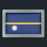 Nauru Flag Gesp<br><div class="desc">Patriottische vlag van Nauru.</div>