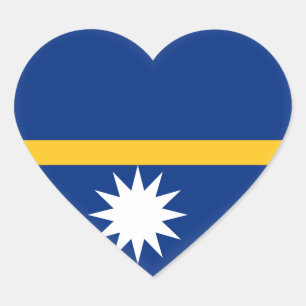 Nauru Flag Hart Sticker