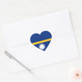 Nauru Flag Hart Sticker (Envelop)