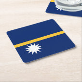 Nauru Flag Kartonnen Onderzetters (Schuin)