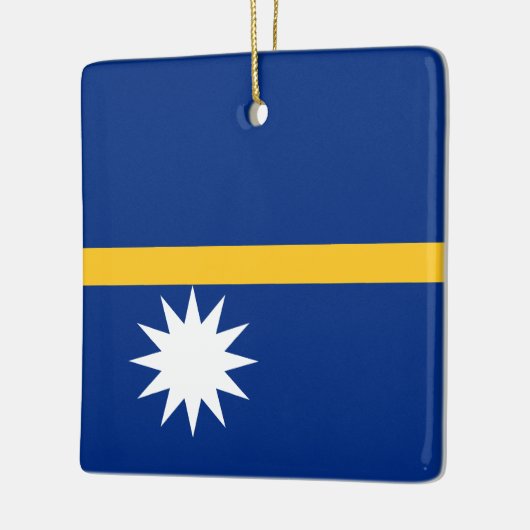 Nauru Flag Keramisch Ornament (Links)