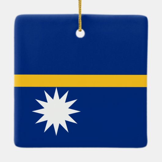 Nauru Flag Keramisch Ornament (Achterkant)
