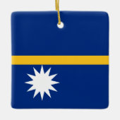 Nauru Flag Keramisch Ornament (Voorkant)