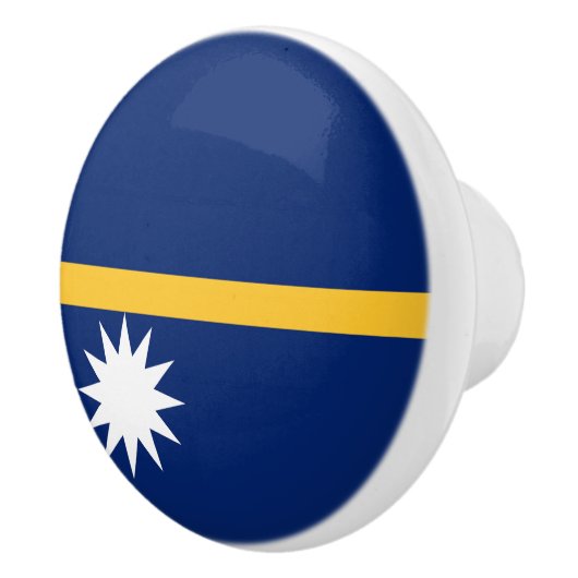 Nauru Flag Keramische Knop (Rechts)