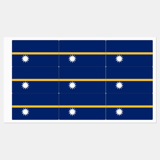 Nauru Flag Labels (Vel)