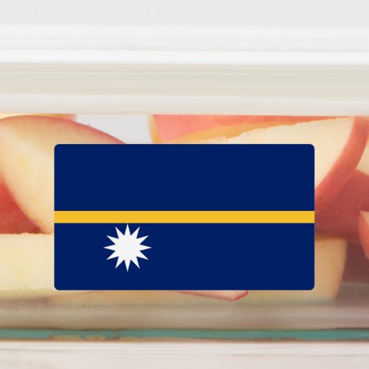 Nauru Flag Labels (Aangebracht)