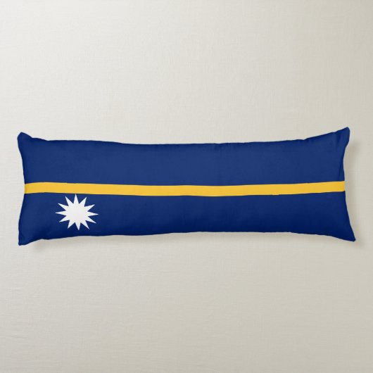 Nauru Flag Lichaamskussen (Achterkant)