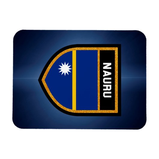 Nauru Flag Magneet (Horizontaal)