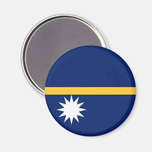 Nauru Flag Magneet (Voorkant / Achterkant)