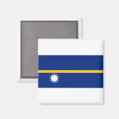 Nauru Flag Magneet (Voorkant / Achterkant)