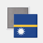 Nauru Flag Magneet (Voorkant / Achterkant)