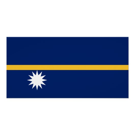 Nauru Flag Perfect Poster (Voorkant)