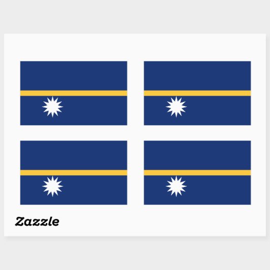 Nauru Flag Rechthoekige Sticker (Vel)