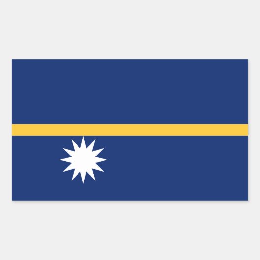 Nauru Flag Rechthoekige Sticker (Voorkant)