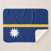 Nauru Flag Sherpa Deken (Voorkant (horizontaal))