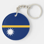 Nauru Flag Sleutelhanger (Achterkant)
