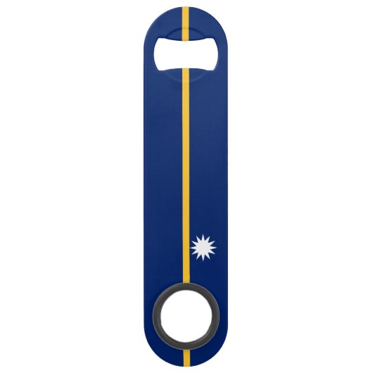 Nauru Flag Speed Flessenopener (Voorkant)