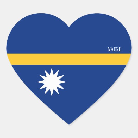 Nauru Flag Splendid Patriotic Hart Sticker (Voorkant)