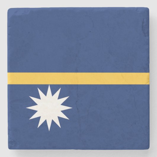 Nauru Flag Stenen Onderzetter (Voorkant)