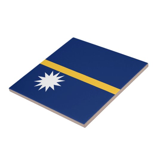 Nauru Flag Tegeltje (Zijkant)