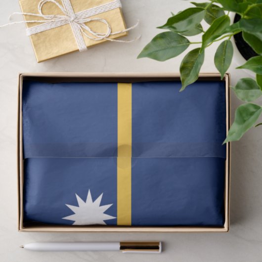 Nauru Flag Tissuepapier (Geschenk)