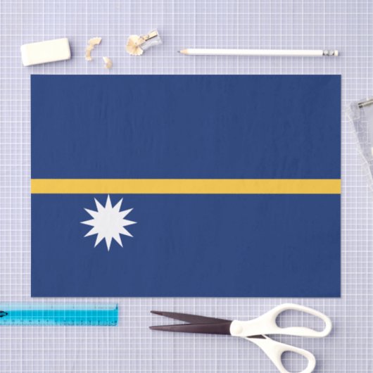 Nauru Flag Tissuepapier (Craft)