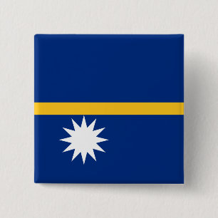 Nauru Flag Vierkante Button 5,1 Cm